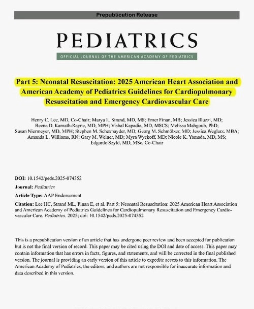 استناد به مقاله پژوهشگران مرکز تحقیقات مادر، جنین و نوزاد در جدیدترین دستورالعمل بین المللی احیای نوزادان
